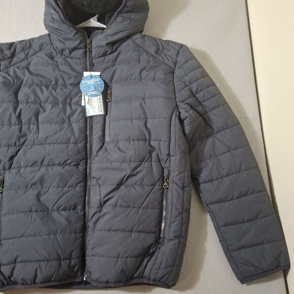 SPIRE BY GALAXY Sherpa Lined Hooded Puffer Jacket Men's Small Charcoal NWT - Picture 3 of 15